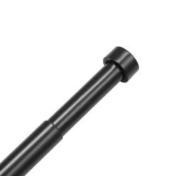 VEVOR 1 Inch Double Curtain Rods 36 to 72 Inches(3-6ft), Drapery Rods for Windows 24 to 68 Inches, Telescoping Dual Curtain Rod with Round Finials, Black