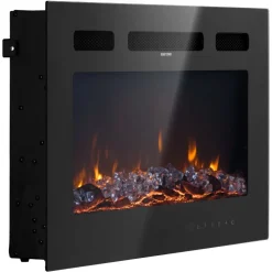 VEVOR 42 inch Electric Fireplace, Wall Mounted Recessed Fire Place with Remote Control, Timer, 1500W, Adjustable Flame Color Brightness, Touch Screen, Overheat Protection, for Living Room,Bedroom