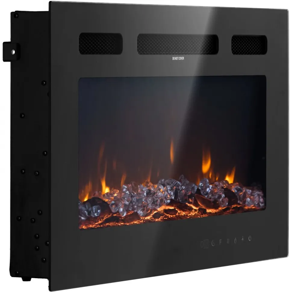 VEVOR 42 inch Electric Fireplace, Wall Mounted Recessed Fire Place with Remote Control, Timer, 1500W, Adjustable Flame Color Brightness, Touch Screen, Overheat Protection, for Living Room,Bedroom