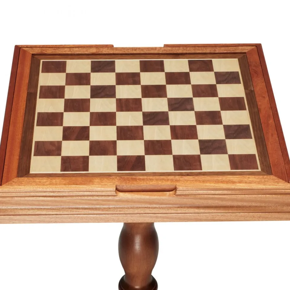 VEVOR 3-IN-1 Chess Checkers Backgammon Table Set, 18 Inch Premium Wooden Chess Table, Deluxe Combo Game Table Furniture Set, Chess Set Board Game Gift for Family Board Games