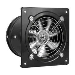 VEVOR 6 Inch Exhaust Fan, 308 CFM High Velocity Wall Mount Vent Fan with On/Off Control, Low Consumption, Portable Ventilation Extractor for Attic,Garage,Basement,Workshop,Kitchen, Chicken Coop,Black