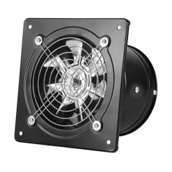 VEVOR 6 Inch Exhaust Fan, 308 CFM High Velocity Wall Mount Vent Fan with On/Off Control, Low Consumption, Portable Ventilation Extractor for Attic,Garage,Basement,Workshop,Kitchen, Chicken Coop,Black