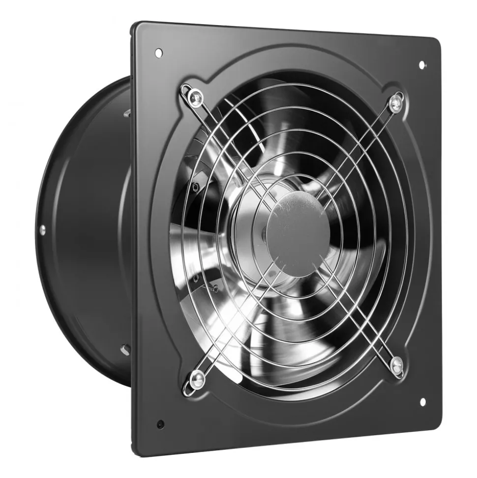 VEVOR 10 Inch Exhaust Fan, 988 CFM High Velocity Wall Mount Vent Fan with On/Off Control, Low Consumption, Portable Ventilation Extractor for Attic,Garage,Basement,Workshop,Kitchen, Chicken Coop,Black