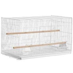 VEVOR 30-inch Flight Bird Cage, Stackable Bird Cage for Small Parrots Canaries Cockatiels Lovebirds Finches Budgies Conures Macaws Pet Travel Birdcage with Handle and Perches