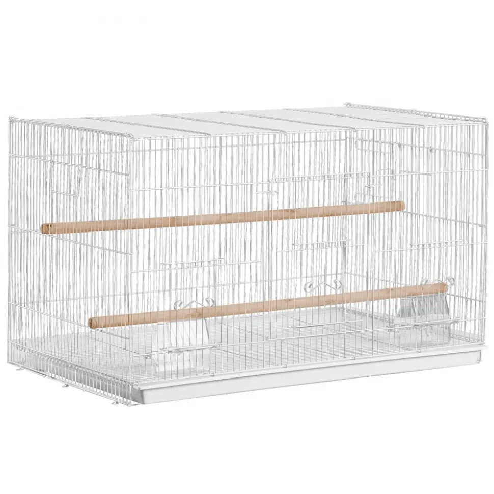VEVOR 30-inch Flight Bird Cage, Stackable Bird Cage for Small Parrots Canaries Cockatiels Lovebirds Finches Budgies Conures Macaws Pet Travel Birdcage with Handle and Perches