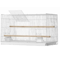VEVOR 30-inch Flight Bird Cage, Stackable Bird Cage for Small Parrots Canaries Cockatiels Lovebirds Finches Budgies Conures Macaws Pet Travel Birdcage with Handle and Perches