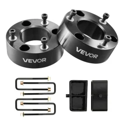 VEVOR 3 Inch Front and 2 Inch Rear Leveling Lift Kit for 2007-2023 Silverado 1500 2WD/4WD, 2007-2023 Sierra 1500 2WD/4WD, Chassis Level Kit with 2 Front Strut Spacers, 2 Rear Lift Blocks, 2 U-Bolts