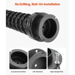 VEVOR 2.5 Inch Front Leveling Lift Kit for 2014-2023 Dodge Ram 2500 4WD, 2013-2023 Ram 3500 4WD, Chassis Level Kit with Coil Spring Spacers & Shock Relocation Brackets, Steel Suspension Leveling Kit