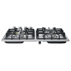 VEVOR 24 inch Gas Cooktop 4 Burners Gas Stove Top, Max 27000BTU Built-in Stainless Steel Stove Top LPG/NG Convertible Dual Fuel Cooktop Stoves with Thermocouple Protection for Kitchen Apartment Rvs