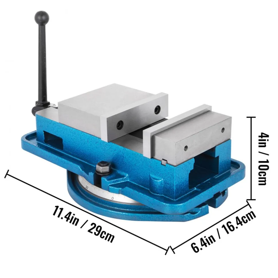 VEVOR 3 Inch Heavy Duty Milling Vise Bench Clamp Vise High Precision Clamping Vise 3 Inch Jaw Width with 360 Degree Swiveling Base CNC Vise