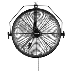 VEVOR 14 Inch Industrial Wall Mount Fan, High Velocity 2473 CFM Outdoor Fan with 3 Speeds, Waterproof IP44 Garage Wall Fan with Aluminum Blades for Workshop, Warehouse, Greenhouse