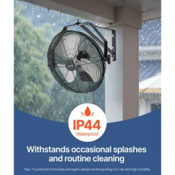 VEVOR 18 Inch Industrial Wall Mount Fan, High Velocity 4000 CFM Indoor Fan with 3 Speeds, Powerful Motor Garage Wall Fan with Aluminum Blades for Workshop, Warehouse, Greenhouse, Commercial