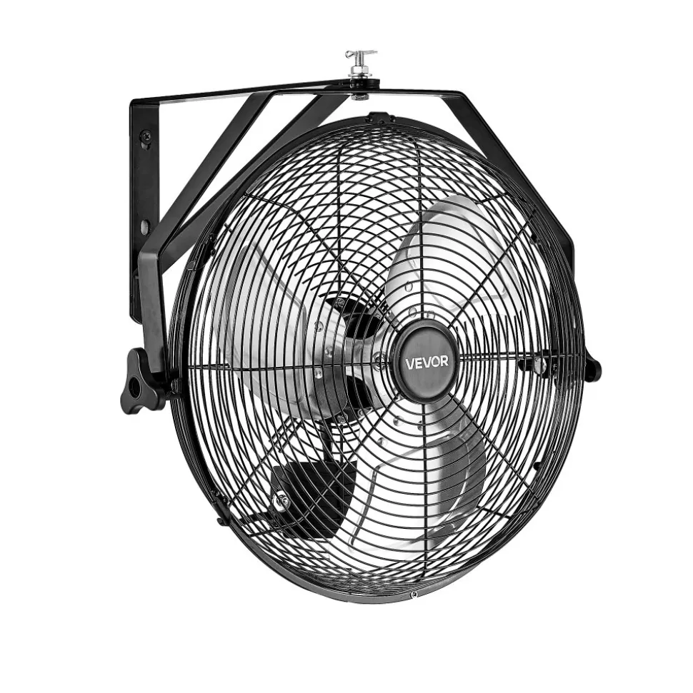 VEVOR 18 Inch Industrial Wall Mount Fan, High Velocity 4000 CFM Indoor Fan with 3 Speeds, Powerful Motor Garage Wall Fan with Aluminum Blades for Workshop, Warehouse, Greenhouse, Commercial