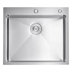 VEVOR 25 inch Kitchen Sink Workstation, 304 Stainless Steel Top Mount Sinks, Drop-In Single Bowl Farmhouse Basin with Accessories, Household Dishwasher Sinks for RV, Prep Kitchen, Laundry Room, Bar