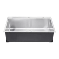 VEVOR 33 inch Kitchen Sink Workstation, 304 Stainless Steel Top Mount Sinks, Drop-In Single Bowl Farmhouse Basin with Accessories, Household Dishwasher Sinks for RV, Prep Kitchen, Laundry Room, Bar