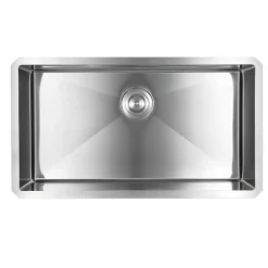 VEVOR 32-inch Kitchen Undermount Single Bowl Sinks, Stainless Steel Drop-In Farmhouse Basin with Accessories, Household Dishwasher Sinks for RV, Prep Kitchen, Laundry Room, Bar