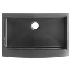 VEVOR 33-inch Kitchen Undermount Single Bowl Sinks, Stainless Steel Drop-In Farmhouse Basin with Ledge & Accessories, Household Dishwasher Sinks for RV, Prep Kitchen, Laundry Room, Bar