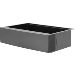 VEVOR 33-inch Kitchen Undermount Single Bowl Sinks, Stainless Steel Drop-In Farmhouse Basin with Ledge & Accessories, Household Dishwasher Sinks for RV, Prep Kitchen, Laundry Room, Bar