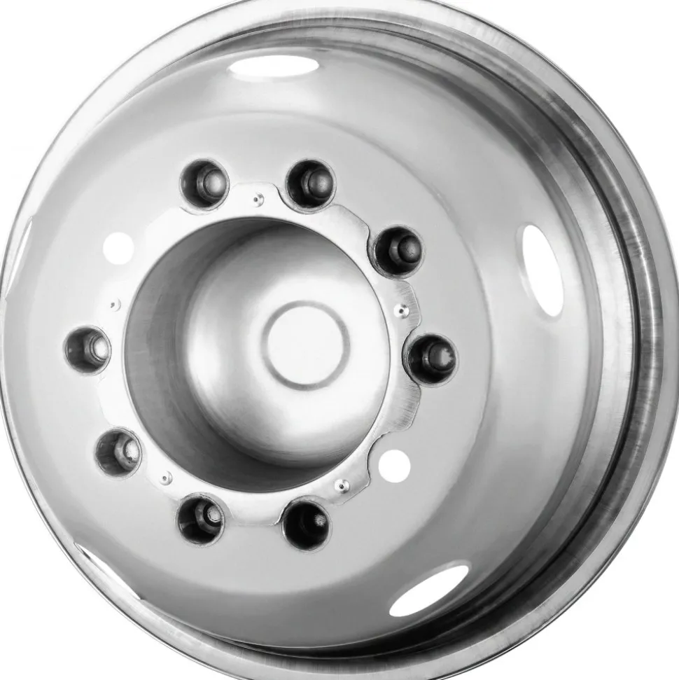 VEVOR 19.5-inch 10 Lug Wheel Simulators, 304 Stainless Steel Wheel Simulator Kit with Mirror Polished Finish, 2 Front and 2 Rear Wheel Covers Fit for For Ford F450/F550 (2005-2020), 4 pcs