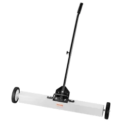 VEVOR 36-Inch Magnetic Sweeper with Wheels, 55 lbs Capacity, with Telescoping Magnetic Pickup Tool, Adjustable Handle, Magnetic Pickup Sweeper to Pick Up Nails and Screws, for Workshop, Garage, Yard