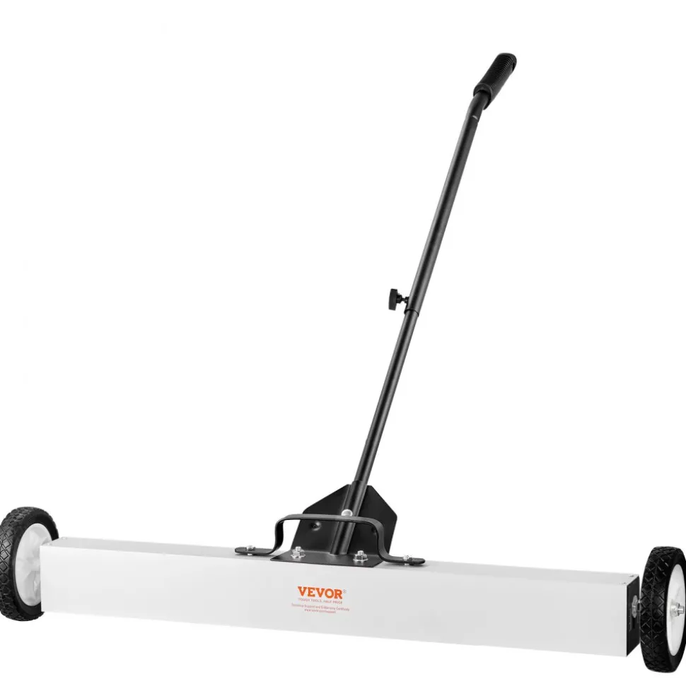 VEVOR 36-Inch Magnetic Sweeper with Wheels, 55 lbs Capacity, with Telescoping Magnetic Pickup Tool, Adjustable Handle, Magnetic Pickup Sweeper to Pick Up Nails and Screws, for Workshop, Garage, Yard