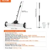 VEVOR 24-Inch Magnetic Sweeper with Wheels, 50 lbs Capacity, with Telescoping Magnetic Pickup Tool, Adjustable Handle, Magnetic Pickup Sweeper to Pick Up Nails and Screws, for Workshop, Garage, Yard
