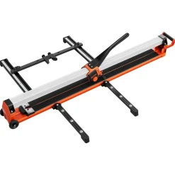 VEVOR 47.2-Inch Manual Tile Cutter, Upgraded Rail and Sliding Head, Precision Alignment Guide, Tungsten Carbide Cutting Wheel, Support Legs with Swivel Wheels, for DIY Pros, Ceramic, Floor, Wall Tiles