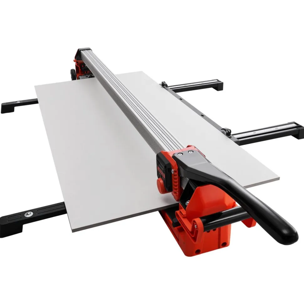 VEVOR 47.2-Inch Manual Tile Cutter, Upgraded Rail and Sliding Head, Precision Alignment Guide, Tungsten Carbide Cutting Wheel, Support Legs with Swivel Wheels, for DIY Pros, Ceramic, Floor, Wall Tiles