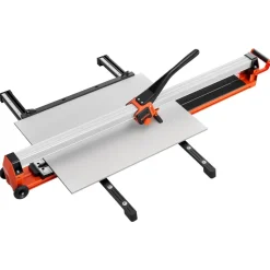VEVOR 71-Inch Manual Tile Cutter, Upgraded Rail and Sliding Head, Precision Alignment Guide, Tungsten Carbide Cutting Wheel, Support Legs with Swivel Wheels, for DIY Pros, Ceramic, Floor, Wall Tiles