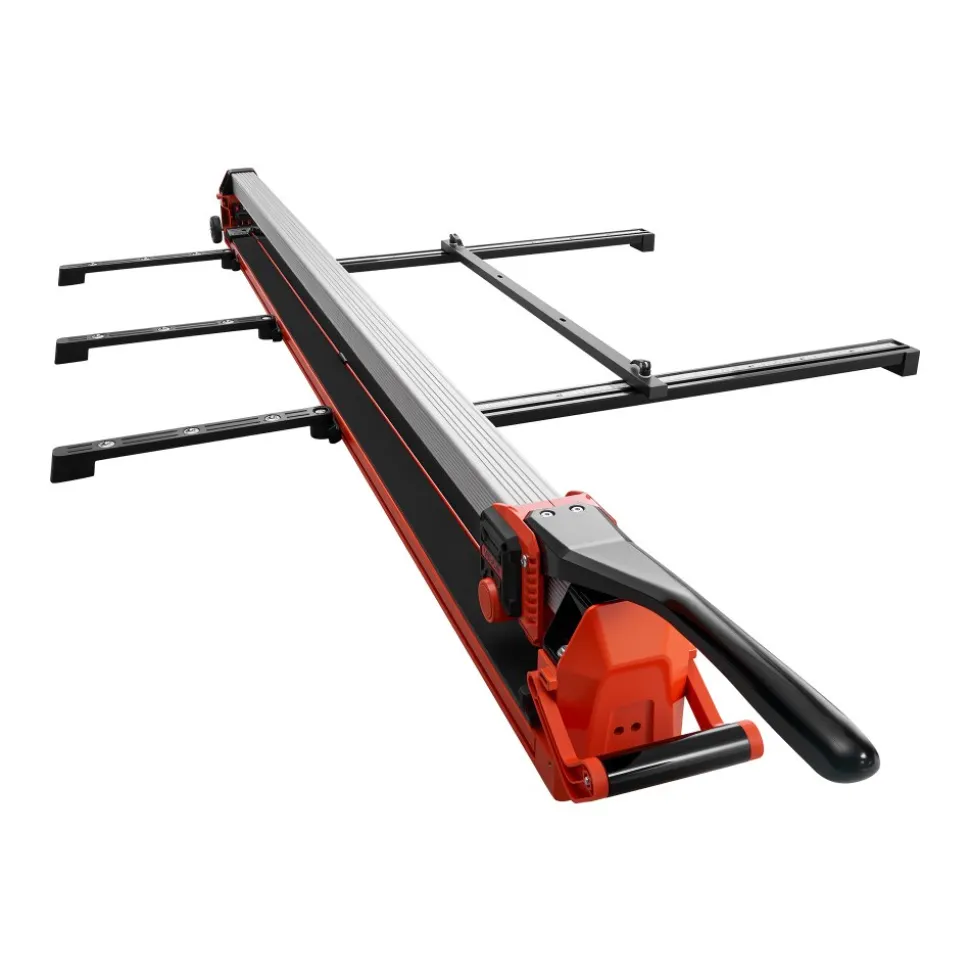 VEVOR 71-Inch Manual Tile Cutter, Upgraded Rail and Sliding Head, Precision Alignment Guide, Tungsten Carbide Cutting Wheel, Support Legs with Swivel Wheels, for DIY Pros, Ceramic, Floor, Wall Tiles
