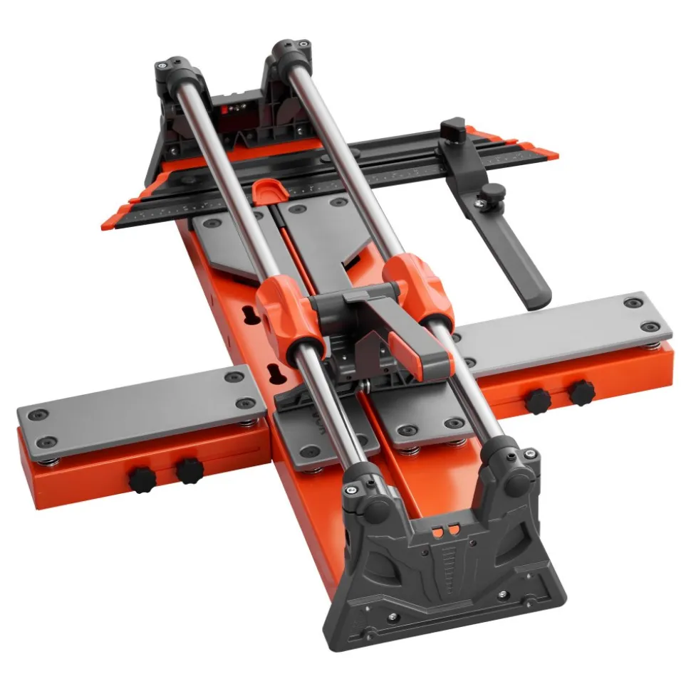 VEVOR 24-Inch Manual Tile Cutter, Upgraded Sliding Head Cutting Tool with Spring-Loaded Base, Angle Fence, Tungsten Carbide Cutting Wheel, Alignment Guide, for DIY Pros, Ceramic, Floor, Wall Tiles