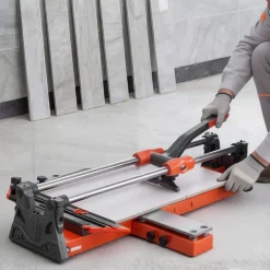 VEVOR 24-Inch Manual Tile Cutter, Upgraded Sliding Head Cutting Tool with Spring-Loaded Base, Angle Fence, Tungsten Carbide Cutting Wheel, Alignment Guide, for DIY Pros, Ceramic, Floor, Wall Tiles