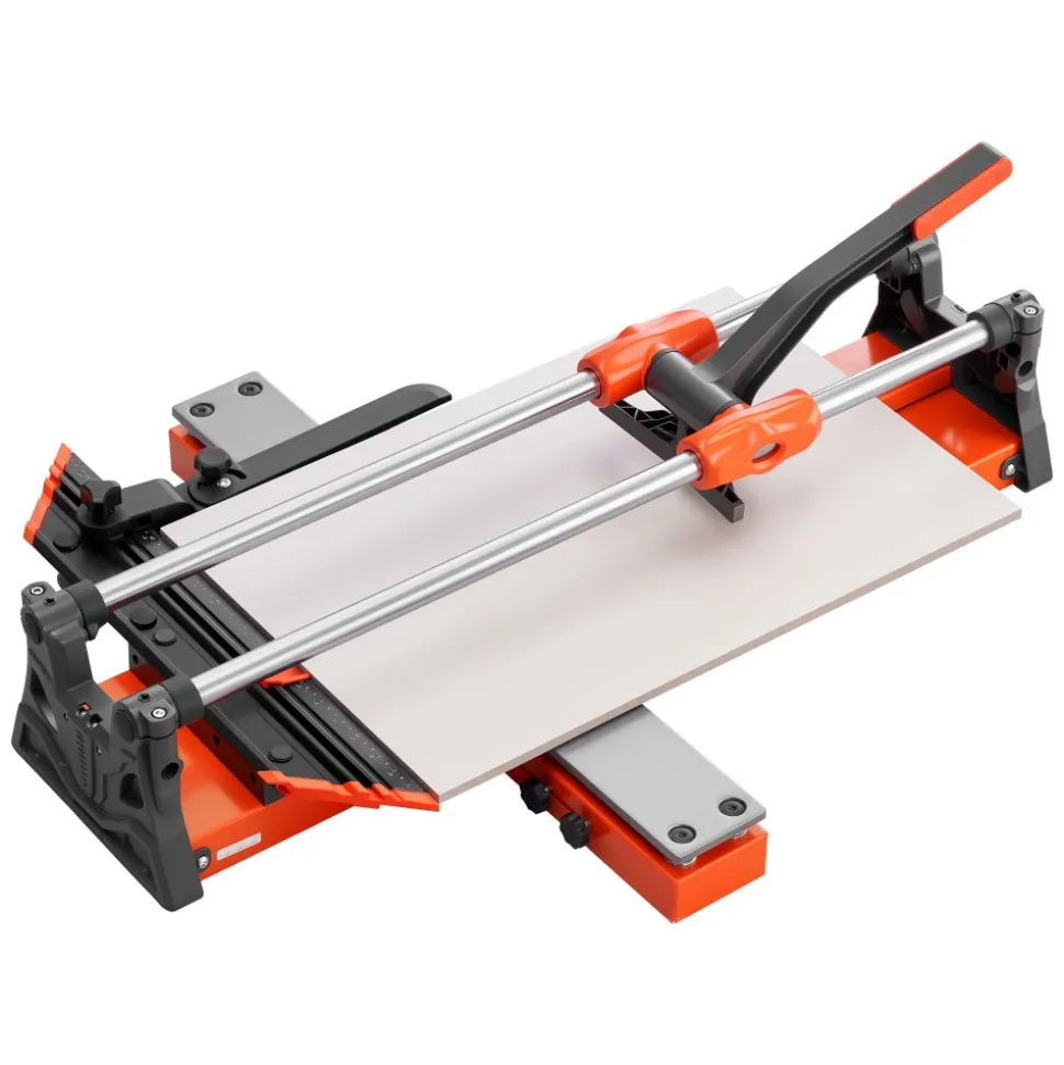 VEVOR 24-Inch Manual Tile Cutter, Upgraded Sliding Head Cutting Tool with Spring-Loaded Base, Angle Fence, Tungsten Carbide Cutting Wheel, Alignment Guide, for DIY Pros, Ceramic, Floor, Wall Tiles
