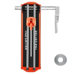 VEVOR 17-Inch Manual Tile Cutter for Wall & Polished Tiles,Double Rails for Precise Cutting, Tungsten Carbide Wheel,Non-Slip Handle,Anti-Displacement Pressure Rod,Precise Cuts for Pros & Beginners