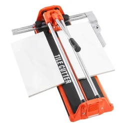 VEVOR 17-Inch Manual Tile Cutter for Wall & Polished Tiles,Double Rails for Precise Cutting, Tungsten Carbide Wheel,Non-Slip Handle,Anti-Displacement Pressure Rod,Precise Cuts for Pros & Beginners