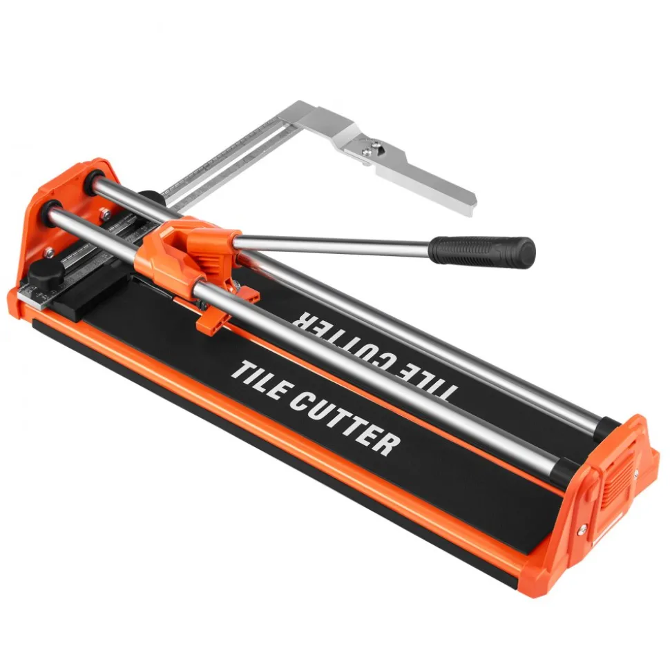 VEVOR 17-Inch Manual Tile Cutter for Wall & Polished Tiles,Double Rails for Precise Cutting, Tungsten Carbide Wheel,Non-Slip Handle,Anti-Displacement Pressure Rod,Precise Cuts for Pros & Beginners