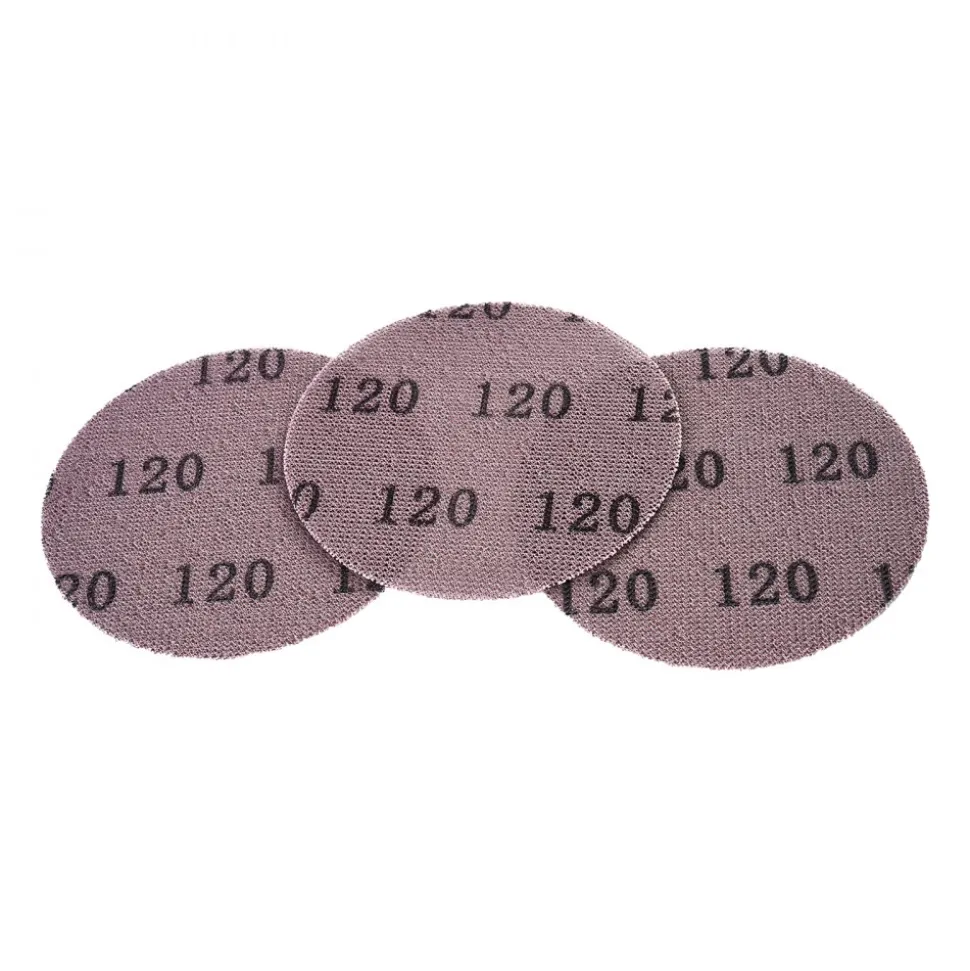 VEVOR 5-inch Mesh Abrasive Sanding Discs, 50PCS 120 Grit Anti-Clogging Ceramic Sandpapers Dust Free, Hook-and-Loop Sanding Discs for Metal Wood Plaster Sanding, Car Body Repair, Paint Removal