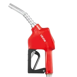 VEVOR 3/4-Inch NPT Automatic Fuel Nozzle, Max Flow Rate 11.8 GPM, Auto Shut Off Diesel Gas Pump Nozzle with 3-Speed Trigger Lock & 13/16-Inch (OD=20 mm) Spout for Gasoline, Diesel, Kerosene, Red