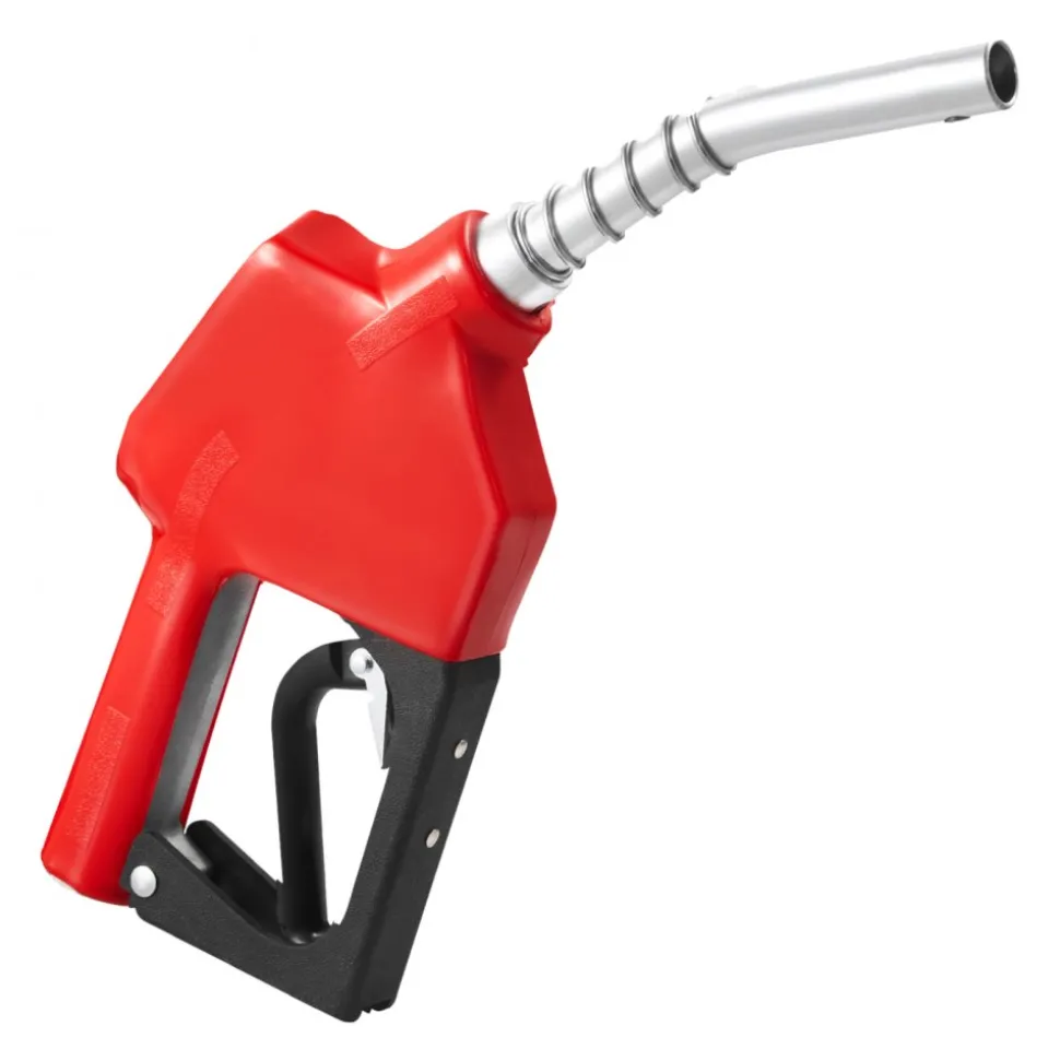 VEVOR 3/4-Inch NPT Automatic Fuel Nozzle, Max Flow Rate 11.8 GPM, Auto Shut Off Diesel Gas Pump Nozzle with 3-Speed Trigger Lock & 13/16-Inch (OD=20 mm) Spout for Gasoline, Diesel, Kerosene, Red