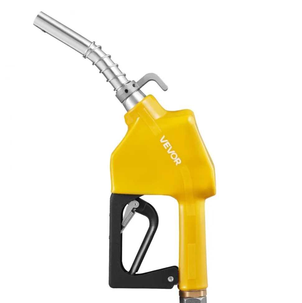 VEVOR 1 Inch NPT Automatic Fuel Nozzle, Max Flow Rate 21.6 GPM, Auto Shut Off Diesel Gas Pump Nozzle with 3-Speed Trigger Lock & 1-3/16 in (OD=30.1 mm) Spout for Gasoline, Diesel, Kerosene, Green