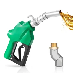 VEVOR 1 Inch NPT Automatic Fuel Nozzle with Swivel, Max Flow Rate 21.6 GPM, Auto Shut Off Diesel Gas Pump Nozzle with 3-Speed Trigger Lock & 1-3/16 in (OD=30.1 mm) Spout for Gasoline, Diesel, Kerosene