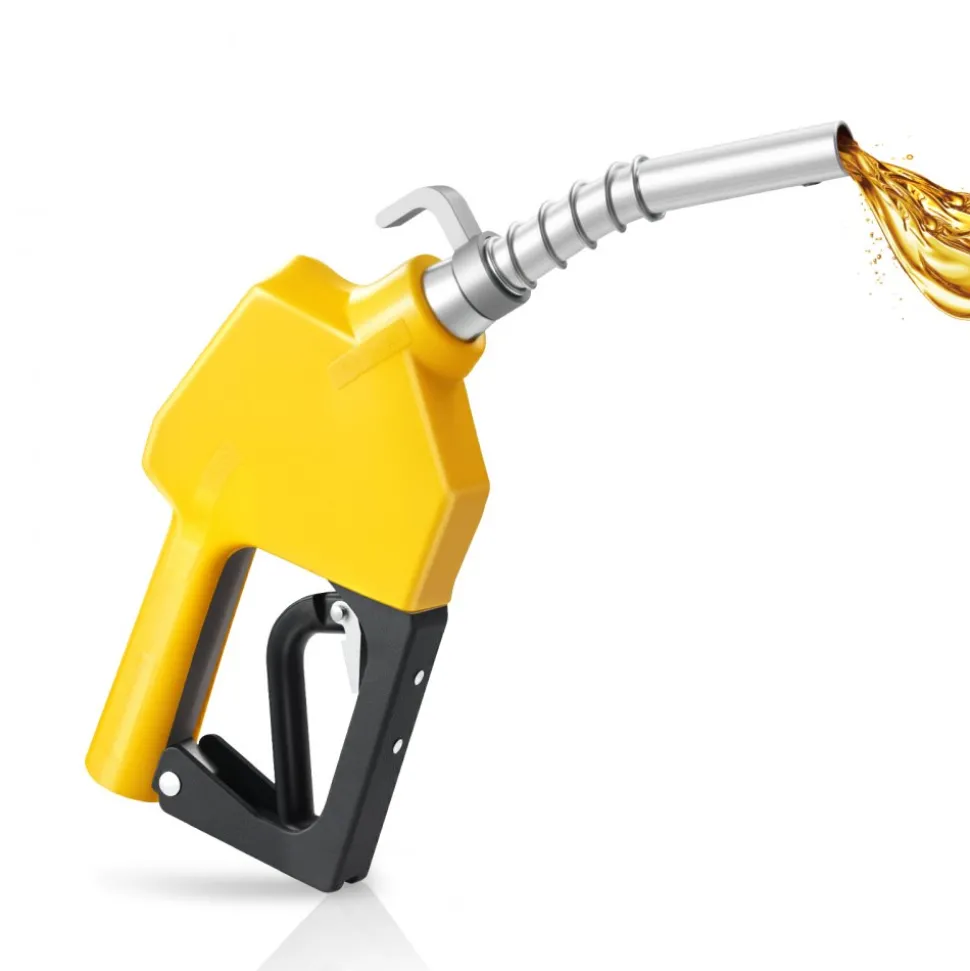 VEVOR 3/4-Inch NPT Automatic Fuel Nozzle, Max Flow Rate 11.8 GPM, Auto Shut Off Diesel Gas Pump Nozzle with 3-Speed Trigger Lock & 0.78 in (OD=20 mm) Spout for Gasoline, Diesel, Kerosene, Yellow