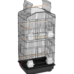 VEVOR 41-inch Open Top Large Parrot Bird Cage, Hanging Bird Cage for Parakeets Finches Canaries Lovebirds Cockatiels Budgies Small Quaker Conures Travel Pet Flight Birdcage with Swing and Perch