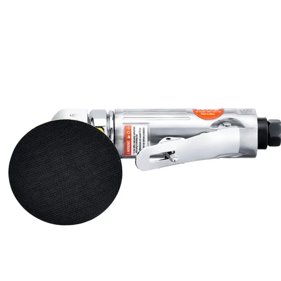 VEVOR 1/2/3 Inch Random Orbital Air Sander, High-Speed 15000RPM Mini Pneumatic Sander for Auto Body Work, 58PCS Air Powered Sander Kit with Sandpapers, Wool Pad, Wavy Sponges