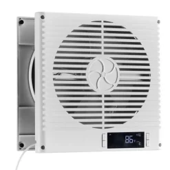 VEVOR 7.5-Inch Room to Room Fan, 2-in-1 305 CFM Through Wall Fan with Remote Control & Two-Way Airflow, 10-Speed Ventilation Quiet Vent for Kitchen, Living & Laundry Room Workshop