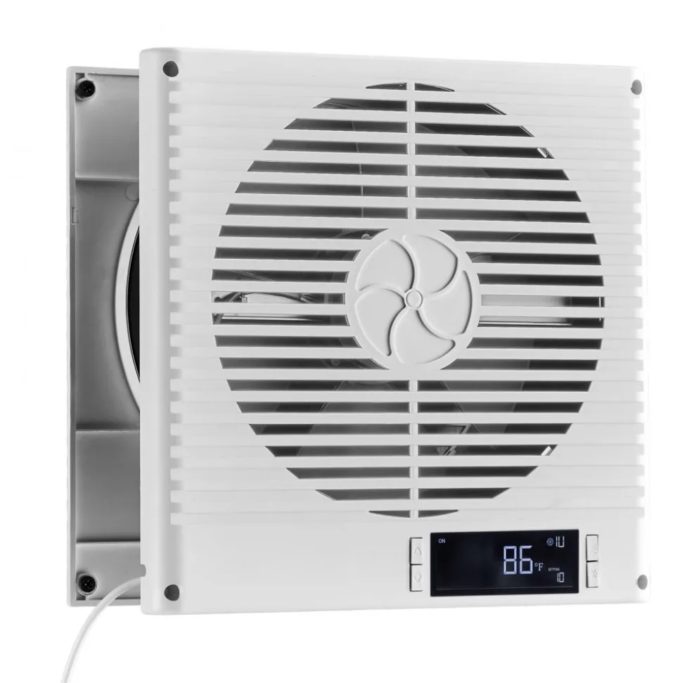 VEVOR 7.5-Inch Room to Room Fan, 2-in-1 305 CFM Through Wall Fan with Remote Control & Two-Way Airflow, 10-Speed Ventilation Quiet Vent for Kitchen, Living & Laundry Room Workshop