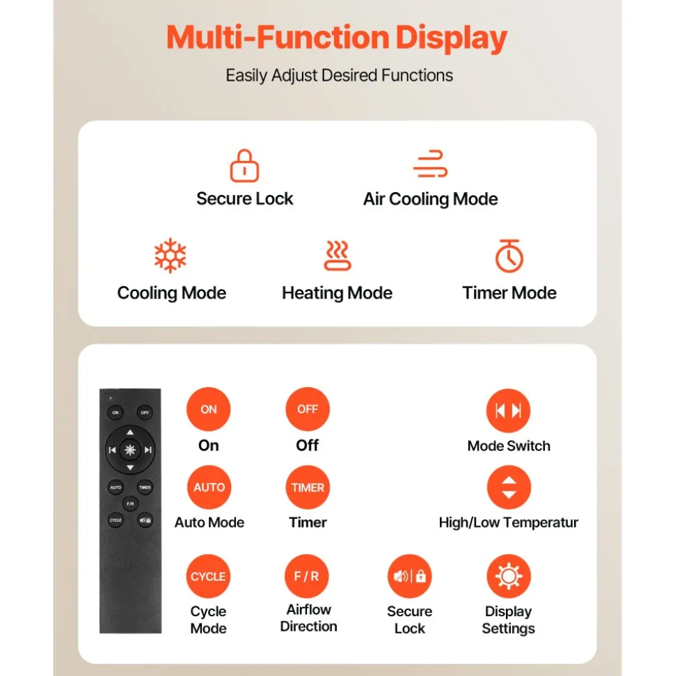 VEVOR 7.5-Inch Room to Room Fan, 2-in-1 305 CFM Through Wall Fan with Remote Control & Two-Way Airflow, 10-Speed Ventilation Quiet Vent for Kitchen, Living & Laundry Room Workshop