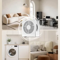 VEVOR 7.5-Inch Room to Room Fan, Through Wall Fan with AC Motor & Bi-directional Adjustable Wind, 180 CFM Ventilation Quiet Exhaust Vent for Kitchen, Living & Laundry Room, Workshop