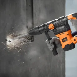 VEVOR 1-9/16 Inch SDS-Max Rotary Hammer Drill, 13Amp Corded Drills, Heavy Duty Chipping Hammers with Vibration Control & Safety Clutch, Electric Demolition Hammers Variable Speed, Power Tool For Concr
