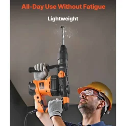 VEVOR 1-9/16 Inch SDS-Max Rotary Hammer Drill, 13Amp Corded Drills, Heavy Duty Chipping Hammers with Vibration Control & Safety Clutch, Electric Demolition Hammers Variable Speed, Power Tool For Concr